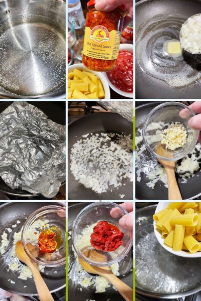 overview of vodka pasta recipe steps